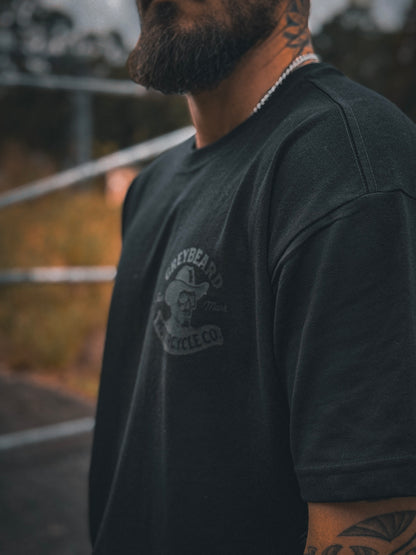 Whiskey Bones Black on Black Tee | Greybeard & Sons | Unisex