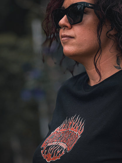 Hellbound Ladies Crop Tee | Greybeard & Sons