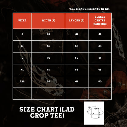 Hellbound Ladies Crop Tee | Greybeard & Sons