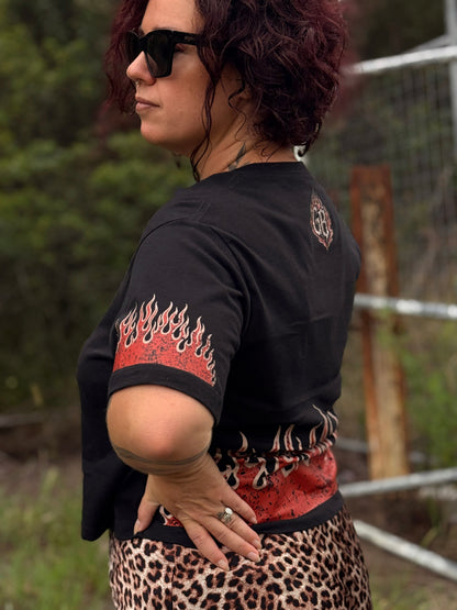 Hellbound Ladies Crop Tee | Greybeard & Sons
