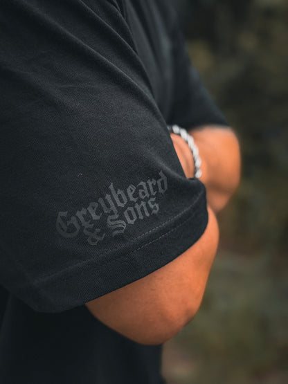 Whiskey Bones Black on Black Tee | Greybeard & Sons | Unisex