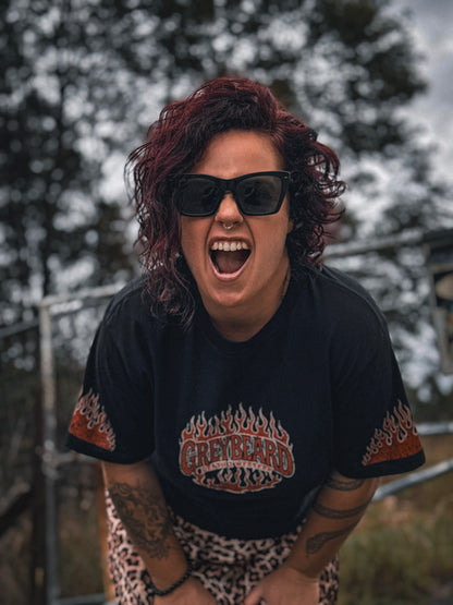 Hellbound Ladies Crop Tee | Greybeard & Sons