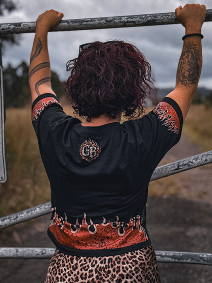 Hellbound Ladies Crop Tee | Greybeard & Sons