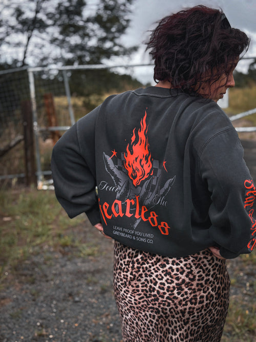 Fear The Fearless Ladies Crew Neck | Greybeard & Sons