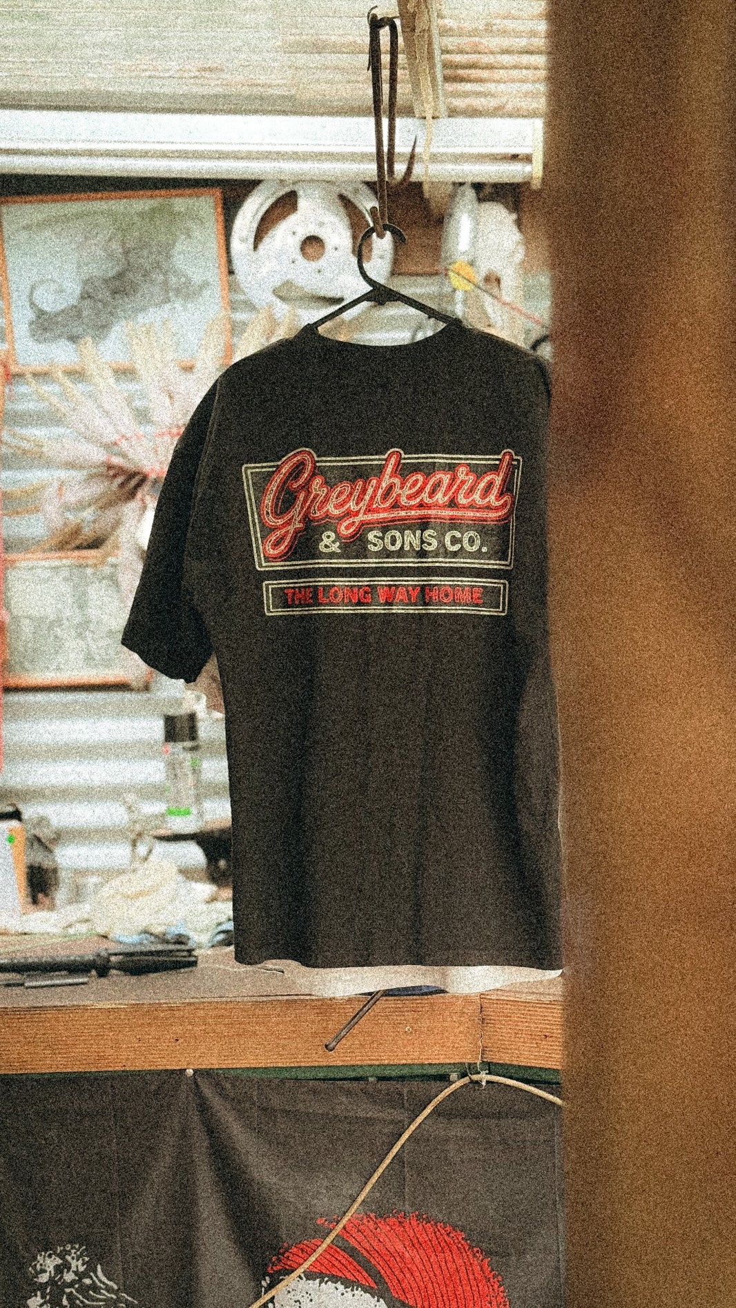 Hotel Nowhere Tee lifestyle photo | Greybeard & Sons